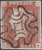 1841 1d Red-brown SG7 Plate 11