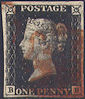 1840 1d Black Plate 4 'BB'