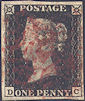 1840 1d Intense Black Plate 4 'DC'