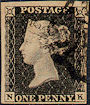 1840 1d Black Plate 8 'NK'
