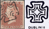 1841 1d Red Plate 9 'NF' Dublin II MX
