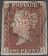 1841 1d Red Plate 8 'AF' State 2