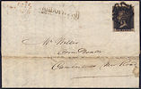 1840 1d Black Plate 1b 'DH'