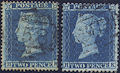 1855 2d Blue SG27/34 Plate 5 'HK'