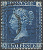 1868 2d Deep Blue Plate 12 'AF' Used Abroad in Constantinople