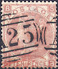 1867 10d Pale Red-brown SG113 Plate 1 'SB'