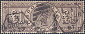 1884 £1 Brown-lilac SG185 'LA'