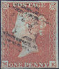 1851 1d Orange-brown Plate 111 'MK'