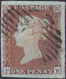 1851 1d Red Plate 115 'FB'