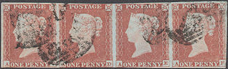 1847 1d Red Plate 77 'AC-AF'