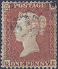 1855 1d Red C2 Plate 194 'QE'