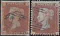 1854 1d Plum C1(4) Plate 173 'CL' STATE 2