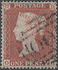 1854 1d Red C1 Plate 164 'OH'