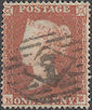 1850 1d Red CE2 Plate 97 'RE' Archer Perf