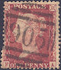 1857 1d Rose-red C10 Plate 67 'FA'
