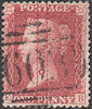 1857 1d Rose-red C10/PP220 Plate 59 'EB' O.U.S.Overprint