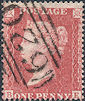 1857 1d Rose-red C11 Plate 38 'BE'