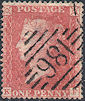 1857 1d Rose-red C11 Plate 45 'KF'