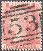 1857 1d Rose-red C10 Plate 64 'IF'