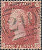 1857 1d Rose-red C10 Plate 65 'NE'