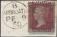 1855 1d Red C3 Plate 18 'TD' piece