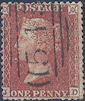 1855 1d Red C3 Plate 21 'JD'