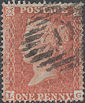 1855 1d Red C5 Plate 8 'LG'