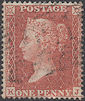 1855 1d Red C4 Plate 13 'KJ'