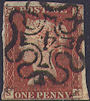 1841 1d Red Plate 34 'SK'