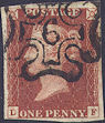 1841 1d Red Plate 32 'LF' NO.6 in MX