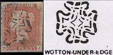 1841 1d Red Plate 18 'MJ' Wotton MX