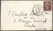 1856 1d Plum C8(3) Plate 30 'KG'