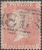 1857 1d Pale Rose C9(4) Plate 37 'AG'