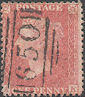 1857 1d Pale Rose C9(4) Plate 52 'AK'