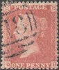 1857 1d Pale Rose C9(4) Plate 52 'QH'