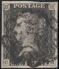 1840 1d Grey-black Plate 11
