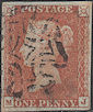 1841 1d Red-brown Plate 18 Wootton-under-Edge MX