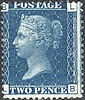 1859 2d Blue SG46/G3 Plate 14 'LB' Unmounted Mint